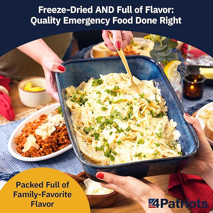 4Patriots 4-Week Survival Food Kit: Emergency Food Supply Designed to Last 25 Years, 192 Servings