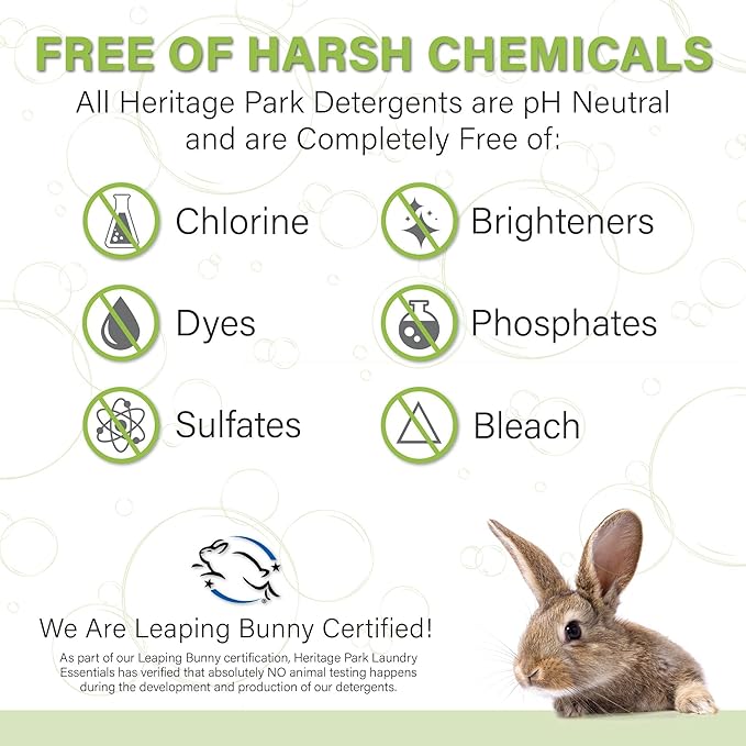 Heritage Park Luxury Laundry Detergent | Dermatologist Tested Plant based Natural & Enzyme Laundry Detergent | Sensitive Skin Friendly - Lavender Mist (4 fl oz Trial Size)