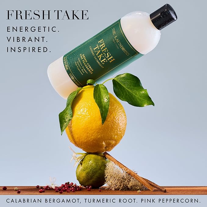 The Laundress Fresh Take Luxury Laundry Detergent, Long-lasting Green Citrus Fragrance up to 7 Days of Scent, BioRadiance Enzyme Technology, Keep Clothes Vibrant for Longer, USDA Biobased, 15 Loads