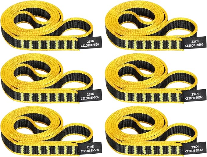 18mm Nylon Climbing Sling Runner 23KN CE2008/EN566 Certified - Webbing Straps for Outdoor Rock Climbing, Rappelling, Swing, Yoga Hammock etc