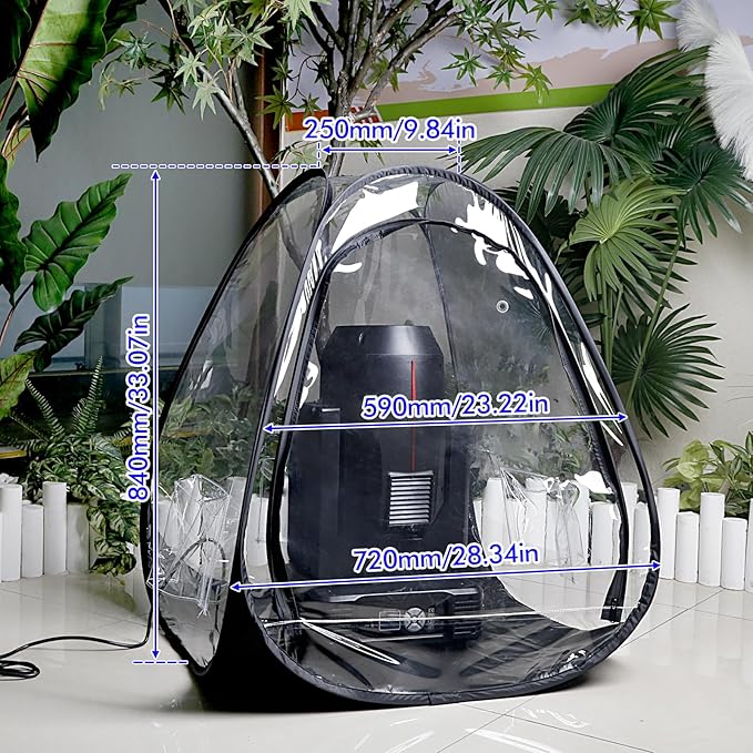 MAD OWL Professional Moving Head Light Rain Cover,Waterproof and dustproof Stage Lighting Protection Accessory, Floor standing transparent moving head light rain cover 2 pack