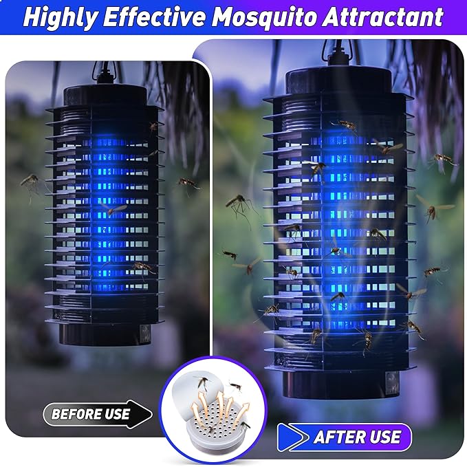 Qualirey 10 Pcs Mosquito Attractant for Bug Zapper, Each Last 60 Day Pest Lure Mosquito Trap Fly Biting Insect Bait Refill High Catch Rate Compatible with DynaTrap and All Insect Trap Indoor Outdoor