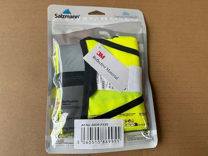 Salzmann Children's High Visibility Vest - Reflective Safety Vest with Zipper - Made with 3M Reflective Material