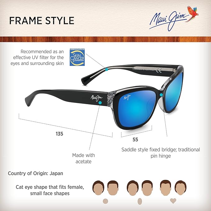 Maui Jim Polarized Women's Plumeria Cat Eye Sunglasses