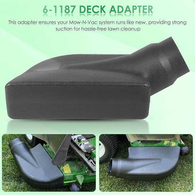 Yoursme 6-1187 Adapter for Mow-N-Vac 69861, 43830, 45-0577, 45-0578, 45-0567 Models Leaf Vacuum Bagger Deck, Heavy-Duty Deck Boot Chute Connector
