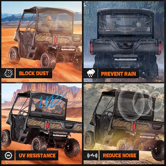 Nilight Rear Window, Clear Polycarbonate UTV Windshield Scratch Resistant For Can-Am Defender HD5 HD8 HD10 MAX 2016 2017 2018 2019 2020 2021 2022 2023 2024