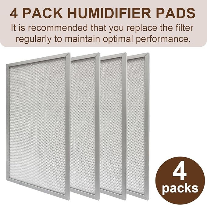 4 Pack MERV-8 Dehumidifier Filters Replacement for AlorAir Basement & Crawl Space Dehumidifiers Sentinel HD55, Sentinel HD55S and Sentinel HDi65