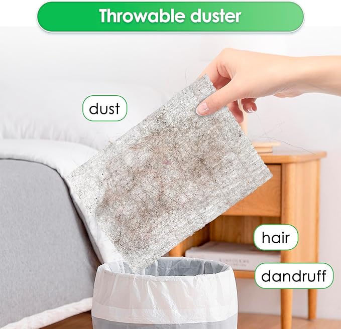 (200 Count) Disposable Dry Sweeping Cloths Pads Compatible with Swiffer Sweeper, Sweeper Dry Mop Refills, Dry Mop Pads for Floor Mopping and Cleaning, Electrostatic Cloths, 12.2 x 8.66 inch