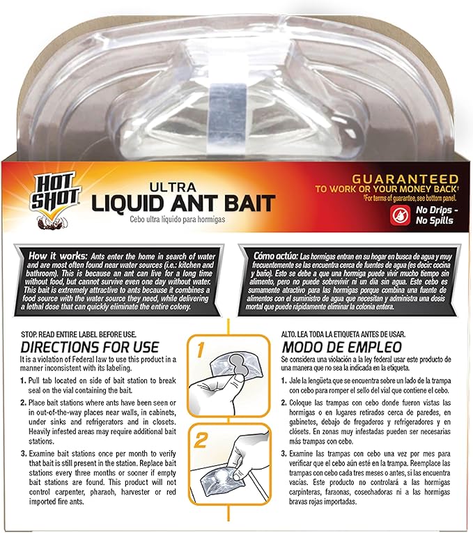 Hot Shot Ultra Liquid Ant Bait, 4 Count, 1 Pack