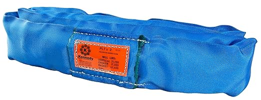 Power Lift PL7x3' Blue Polyester Round Sling (21,200 lbs. Vertical Capacity) | Various Sizes in Listing | Kennedy Wire Rope & Sling Company | Proudly Manufactured in The USA
