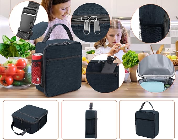 Lunch Box for Men - Reusable Lunch Bag Men Adult Women- Insulated Small LunchBox