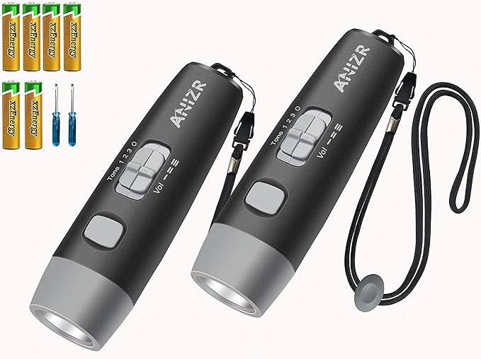 ANIZR Electronic Whistles with Lanyard,Adjustable 3 Tone & 3 High Volume Hand Emergency Whistle Basketball Referee Whistle for Coach,Teacher,Police,Outdoor Camping Boating Hiking(with Battery)