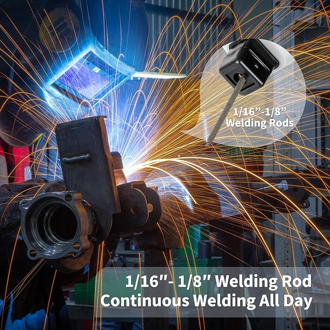 Handheld Welder Machine, 110V IGBT Inverter Portable Welding Machine with 6 Variable Current Adjustment, 20-120Amp Portable ARC Welder for 1/16''-1/8'' Welding Rod