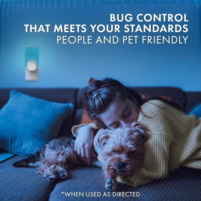 STEM Insect Trap - Indoor Fruit Fly & Gnat Pest Control for House, Home and Kitchen, Attracts & Traps Flying Bugs, Soft Blue Light - Includes 2 Plug-in Devices & 4 Cartridges