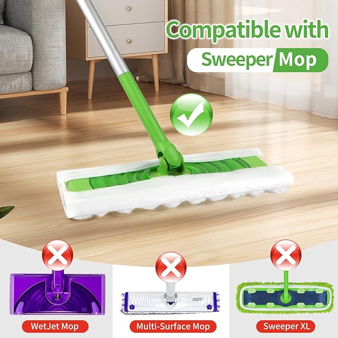 32 Count Pet Heavy Duty Dusters Refills Compatible with Swiffer Sweeper Mop, Dry Sweeping Cloths for Floor Mopping and Cleaning, Unscented