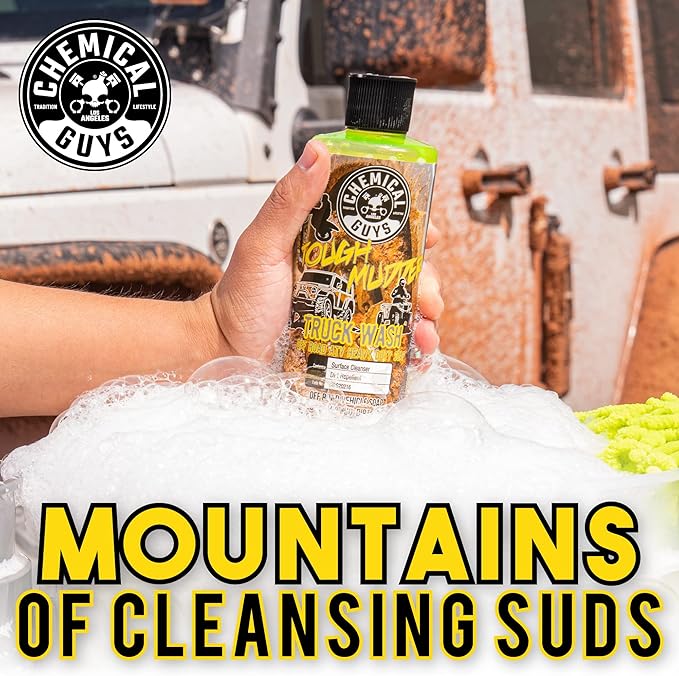 Chemical Guys CWS202 Tough Mudder Foaming Truck, Off Road and ATV and RV Heavy Duty Wash Soap, (Works with Foam Cannons, Foam Guns or Bucket Washes), 128 fl oz (1 Gallon), Lemon Scent