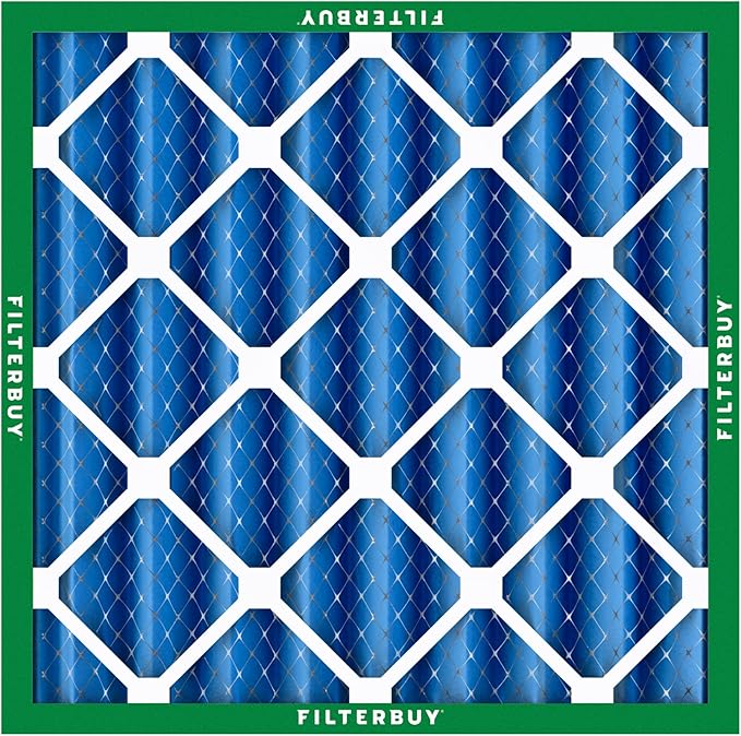 Filterbuy 20x20x4 Air Filter MERV 13 Optimal Smoke & Allergy Defense (12-Pack), Electrostatic Pleated HVAC AC Furnace Filters Replacement, Made in USA (Actual Size: 19.50 x 19.50 x 3.63)