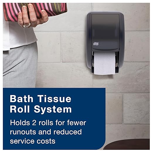 Tork Advanced Bath Tissue Roll White T24, 2-Ply, 96 rolls x 176 sheets/roll, 240150