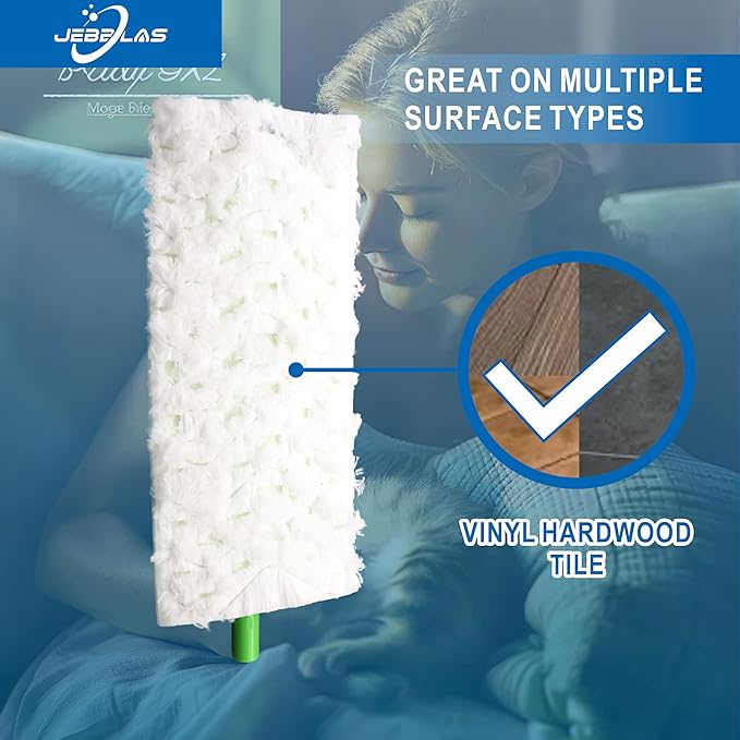 JEBBLAS 80Pack Pet Dry Sweeping Cloth Refills Heavy Duty Mop Pads Multi Surface Refills for Floor Mopping and Cleaning,Disposable Sweeping Cloth for Standard Sweeper