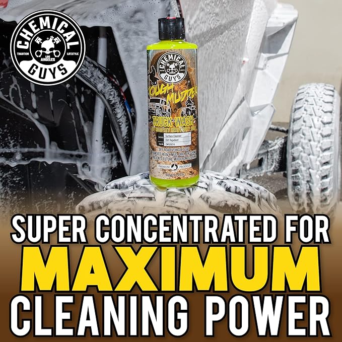 Chemical Guys CWS202 Tough Mudder Foaming Truck, Off Road and ATV and RV Heavy Duty Wash Soap, (Works with Foam Cannons, Foam Guns or Bucket Washes), 128 fl oz (1 Gallon), Lemon Scent