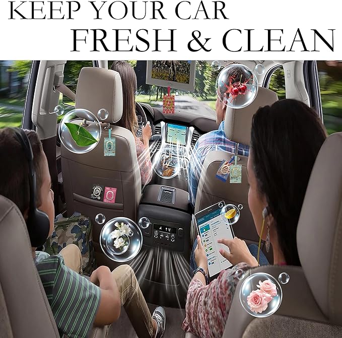 Car Air Freshener Hanging Car Fresheners Long Lasting CAR Air Fresheners Odor Eliminator, Essential Oil Fragrance for Home or Auto for Women Men Gifts Ideas (6 Packs, Mixed)
