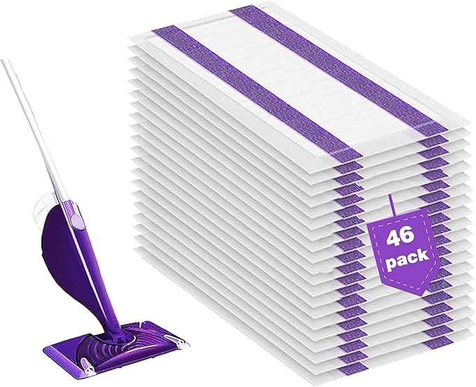 46 Mopping Pad Refill Compatible with Swiffer Wet Jet Mop, Disposable Multi Surface Wetjet Hardwood Floor Cleaner Spray Mop Pads Refills