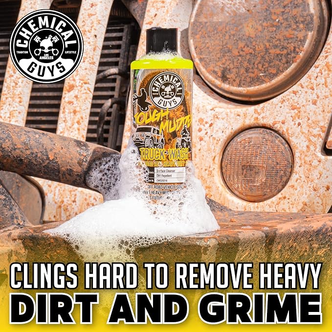 Chemical Guys CWS20264 Tough Mudder Foaming Truck, Off Road, ATV and RV Heavy Duty Wash Soap,(Works with Foam Cannons, Foam Guns or Bucket Washes), 64 fl oz (Half Gallon), Lemon Scent
