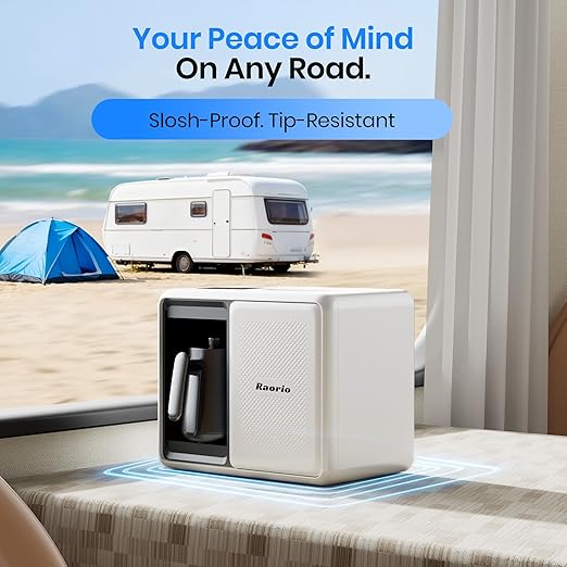 RP001W Portable Water Filter Reverse Osmosis Countertop, 5 Stage UV RO Filtration 1.06 Gal Water Tank,304 Stainless 0.8L Heating Kettle, Portable Water Purifier Dispenser for RV/Travel/Home, White
