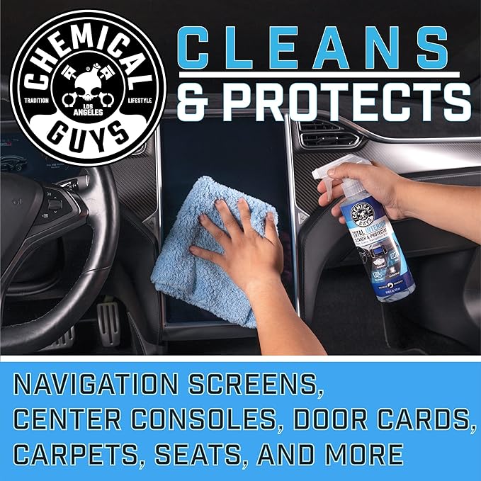 Chemical Guys SPI2201602 Total Interior Cleaner and Protectant, Safe for Cars, Trucks, SUVs, Jeeps, Motorcycles, RVs & More, 16 fl oz, (2 Pack)