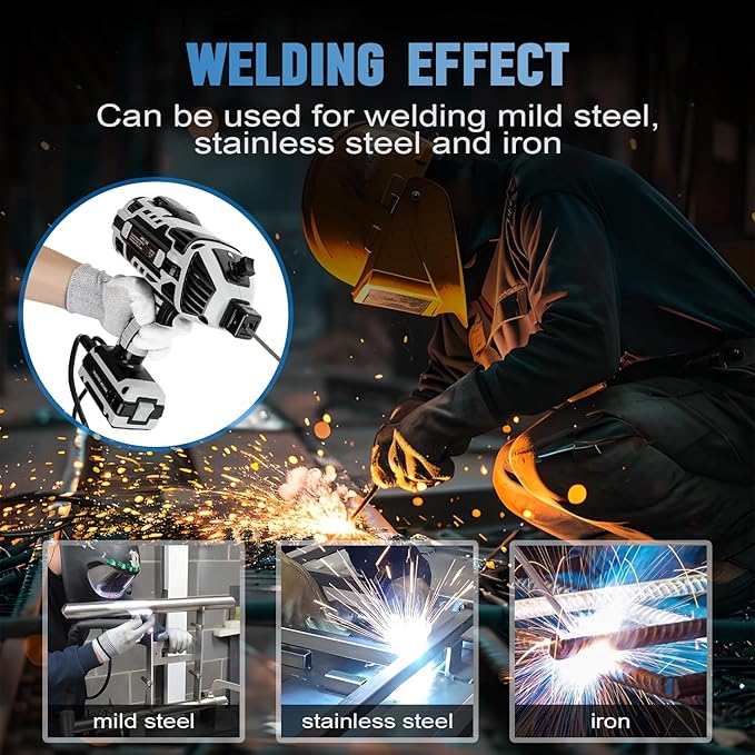 Handheld Welder Machine, 110V IGBT Inverter Portable Welding Machine with 6 Variable Current Adjustment, 20-120Amp Portable ARC Welder for 1/16''-1/8'' Welding Rod