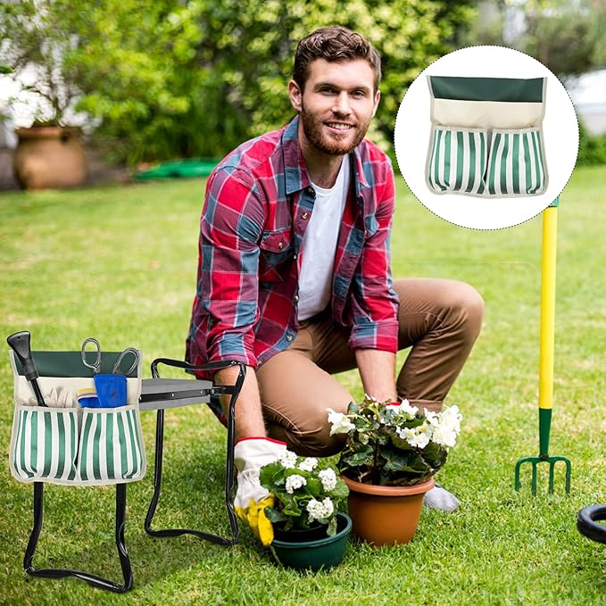DOITOOL Garden Kneeler Bag Durable Tool Pouch with Ample Storage for Gardening Enthusiasts Easy to Carry and Hang Trolley