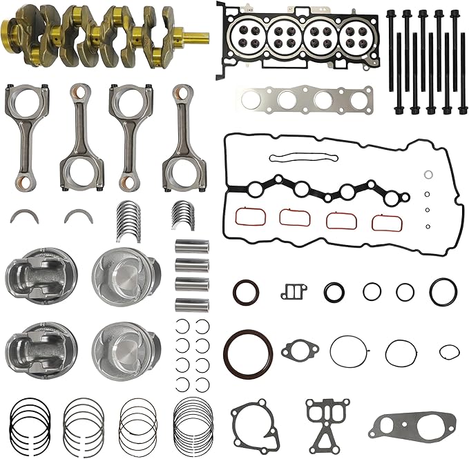 G4KJ 2.4 Engine Rebuild Overhaul Kit w/Crankshaft Connecting Rods Piston Ring Kit Main & Rod Bearings Fit For Hyundai Tucson Sonata Kia Sorento Optima 2.4L 2011-2020 23040-2G500 23111-2G200