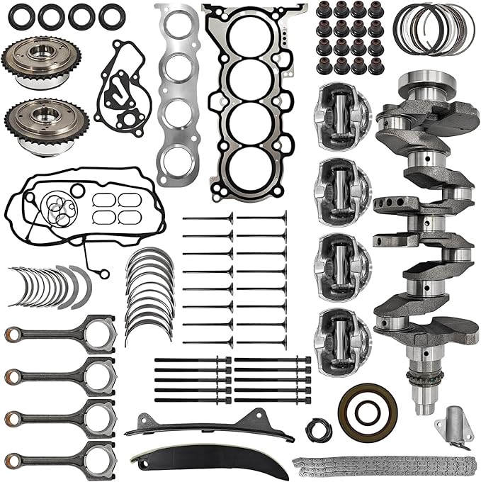 G4NC Engine Rebuild Overhaul Kit w/Crankshaft Rod and Timing Chain for Hyundai Tucson TL 2.0L 2015-2018, for Kia Soul 2.0L 2012-2019, 23110-2E501 623V6-2EH00 23510-2E001 20910-2EA00
