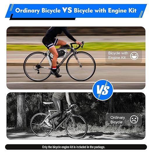 100CC 4-Stroke Gasoline Engine Kit, 3.5HP Bicycle Engine Kit, Hand Start Gas Engine with Chain Drive OHV Air-Cooling for Large Triangular Empty Frames & Motorized Motor Bike Modification