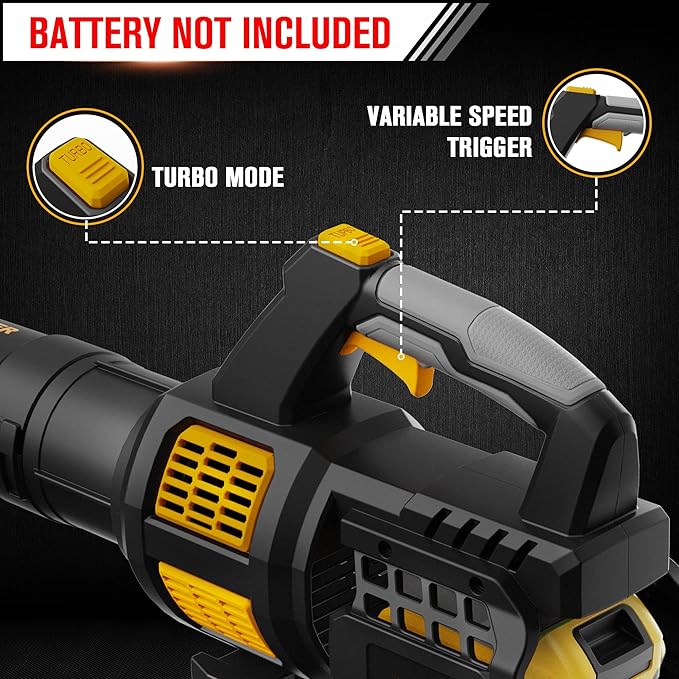 Cordless Leaf Blower Compatible with Dewalt 20V Max Battery 400CFM Electric Leaf Blower Cordless, Variable Speed, Turbo Mode, Battery Powered Leaf Blowers for Lawn Care, Yard(Tool Only)