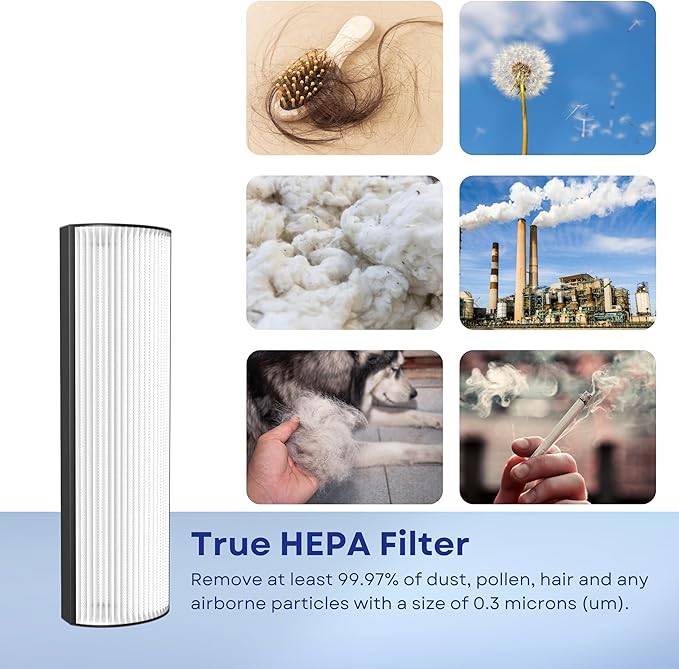 Nispira TPP440 TPP440F Filter Replacement for Envion Therapure TPP540 TPP640 TPP640S AP200 Air Purifier True HEPA with Activated Carbon, 4 Pack