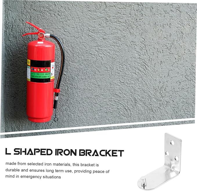 LIFKOME 10pcs Fire Extinguisher Mount Brackets Iron Wall Holder for Extinguishers Support Fire Safety Home Essentials