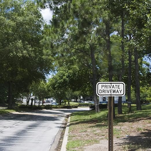 SmartSign "Private Driveway" Sign | 6" x 12" 3M High Intensity Grade Reflective Aluminum, Made in USA