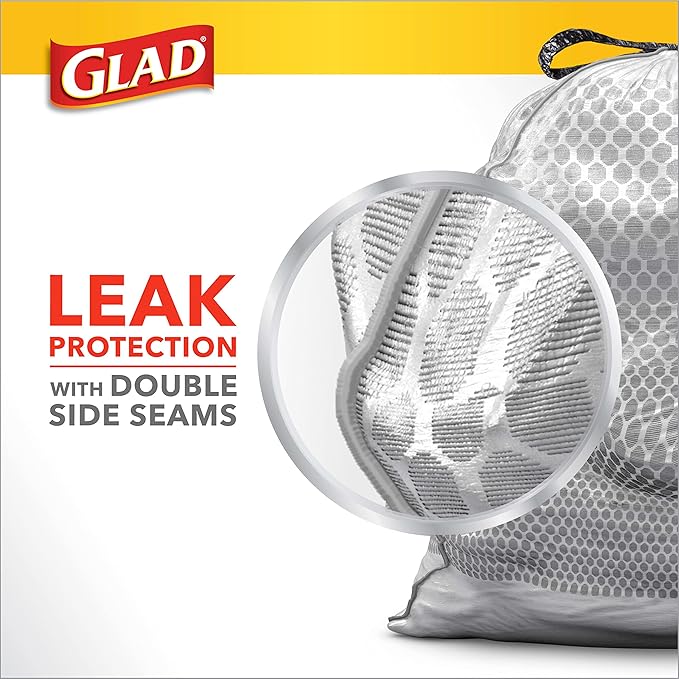 Glad ForceFlex Tall Kitchen Trash Bags, 13 Gal, Gain Original with Febreze, 80 Ct (Pack May Vary)