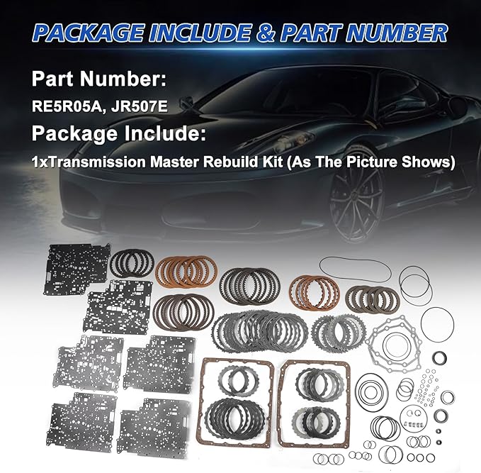 RE5R05A JR507E Transmission Master Rebuild Kit Overhaul Fits for NIS-SAN 2.5L 3.5L 4.0L 4.5L Aftermarket Parts
