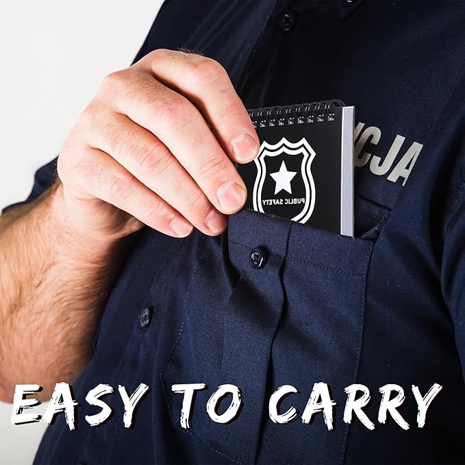 12 Pcs Public Safety Police Field Interview Notebook Report Notepad for Law Enforcement Officer Gifts Ticket Book Notebook Cop Interview Equipment Accessories, 70 Sheets/ 140 Pages(4.25x5.5 Inch)