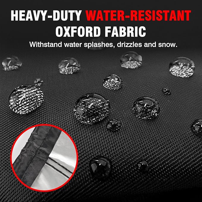 Outdoors Lawn Mower Cover - Heavy Duty Oxford Waterproof UV Protection Universal Fit Push Mower Covers ,with Waterproof Lawnmower Covers for Outdoor(Black, 72L x 54W x 46H)