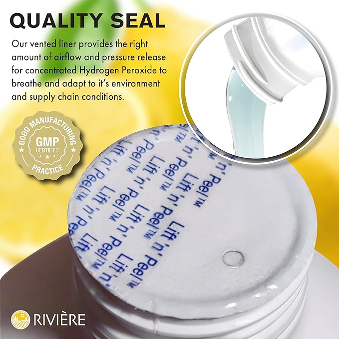 Rivière 12% Scented Hydrogen Peroxide, Gallon, Lemon