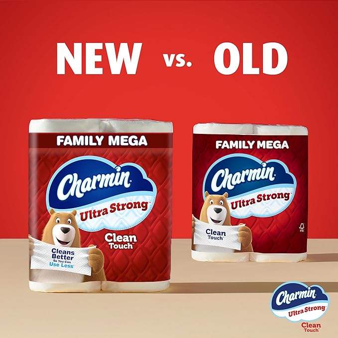 Charmin Ultra Strong Clean Touch Toilet Paper, 30 Family Mega Rolls = 150 Regular Rolls (Packaging May Vary)