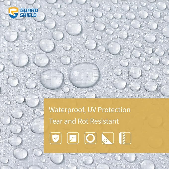 GUARD SHIELD Heavy Duty Tarp 18x24 Feet Silver Multi Purpose Thick Waterproof Poly Tarp Cover 10mil