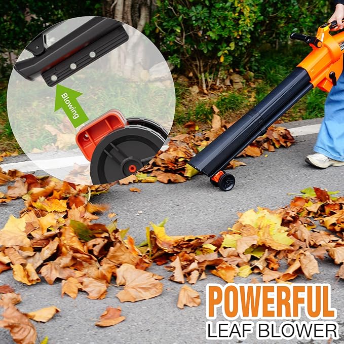 AIVOLT 40V Cordless Leaf Blower Vacuum Mulcher, with 40L Collection Bag, 2x4.0Ah Batteries & Charger, 160 MPH Air Speed, 3-in-1 Yard Tool for Lawn Care, Patio Cleaning