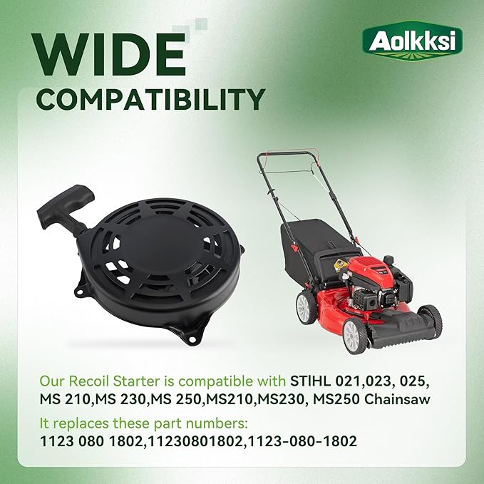 497680 Recoil Starter Assembly Compatible 497830 498144 Rewind Starter, B&S 6.75 Motor Troy-Bilt TB210 TB230 Toro 20010 20011 20021 20023 20023 20025 20027 20030 20494 Lawn Mower