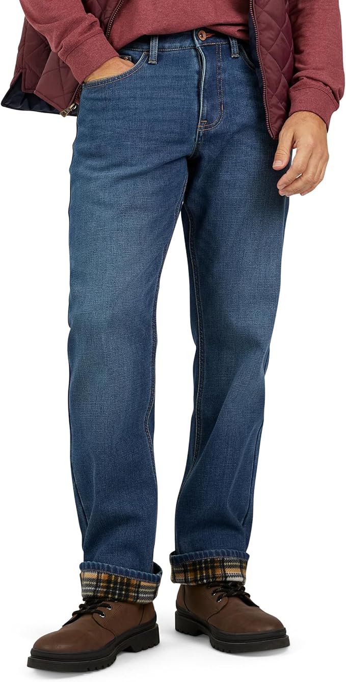 Weatherproof Vintage Fleece Lined Jeans Men - Regular Fit | Soft & Warm, Cold Weather Insulated Fleece Winter Pants for Men