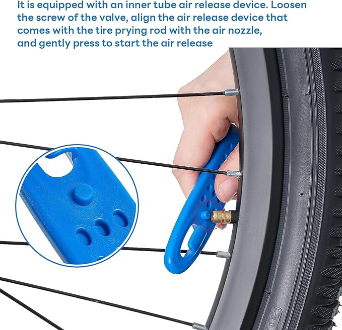 YunSCM 4-Pcs Ultra Strong Plastic Steel Bike Tire Levers, Thickened and Widened Bicycle Tire Levers,Bike tire Replacement Tool, Tire Removal Tool for Road Mountain Bike Tires(Blue)