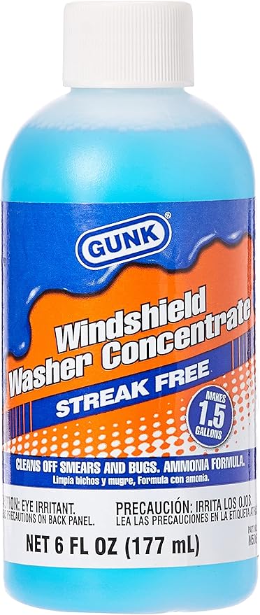 Gunk M506 Concentrated Windshield Washer Solvent with Ammonia - 6 fl. oz., Blue